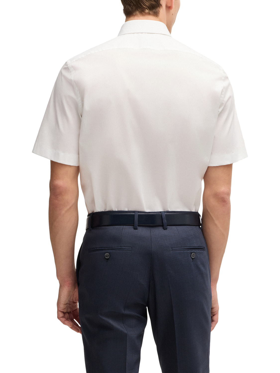 Product image 2 of 6, which shows BOSS Cotton Blend Regular Fit Shirt, White, 15