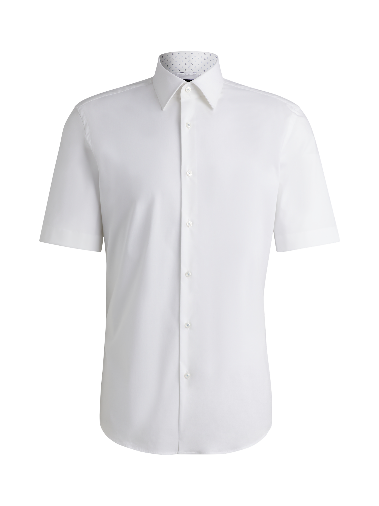 Product image 4 of 6, which shows BOSS Cotton Blend Regular Fit Shirt, White, 15