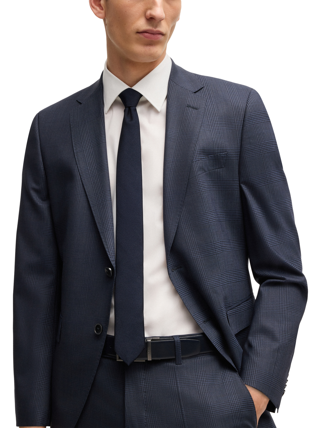 Product image 6 of 6, which shows BOSS Cotton Blend Regular Fit Shirt, White, 15
