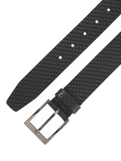 BOSS Woven Leather Belt, Black - view 2, Black