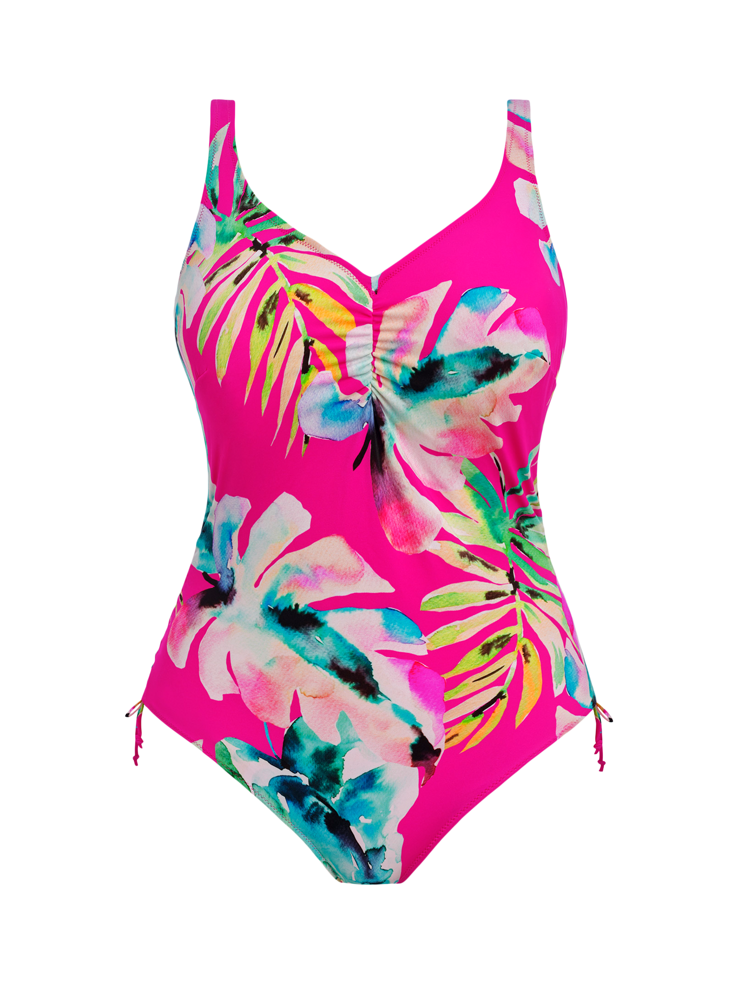 Product image 3 of 3, which shows Fantasie Carabelita Underwired Swimsuit, Peony/Multi, 34D