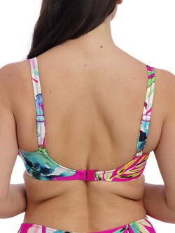 Fantasie Carabelita Gathered Full-Cup Underwired Bikini Top, Pink/Multi - view 2, Pink/Multi