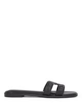 Tommy Hilfiger Leather TH Monogram Mule Sandals