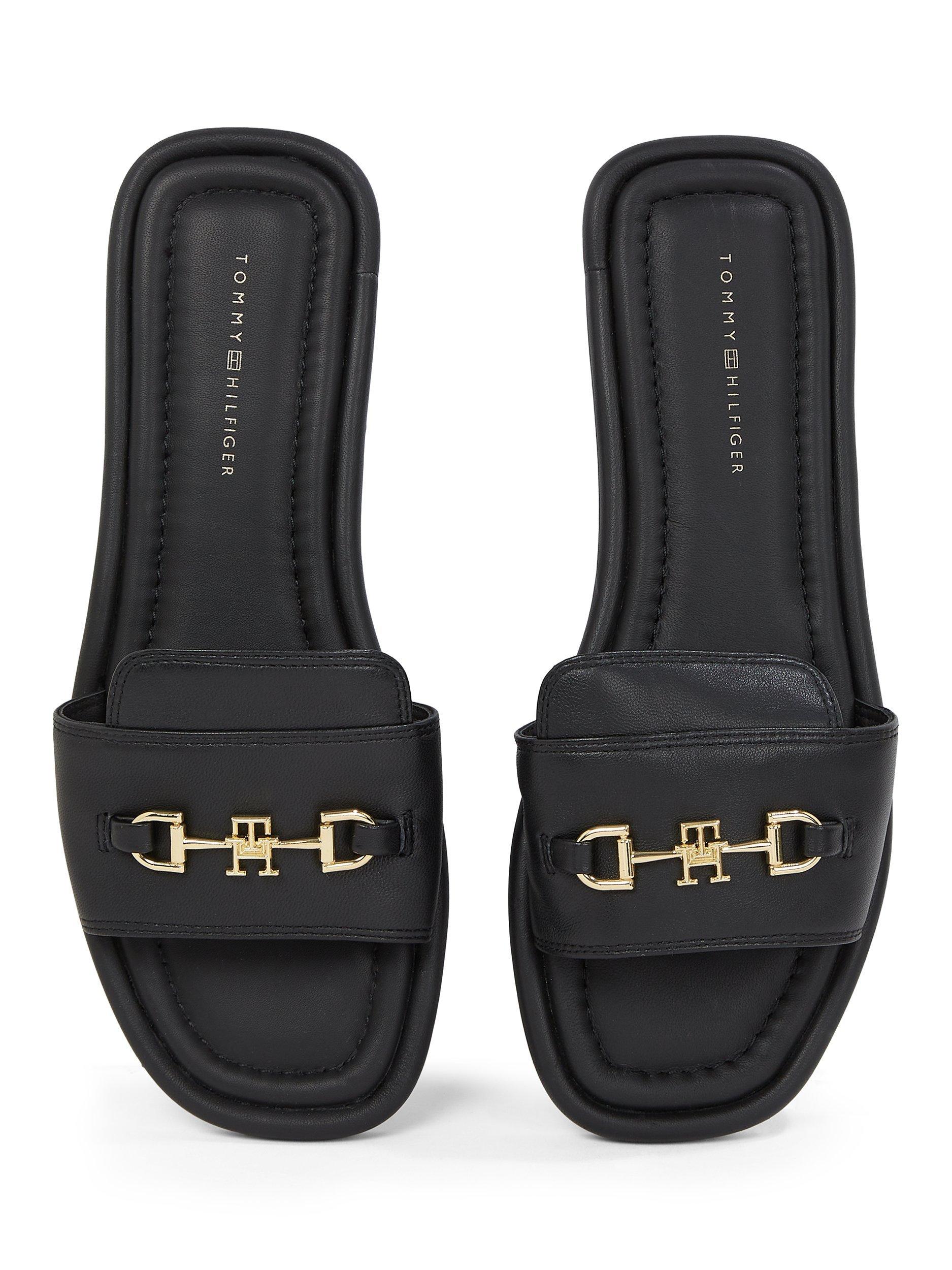 Product image 5 of 6, which shows Tommy Hilfiger Leather Horsebit Mule Sandals, Black, EU36