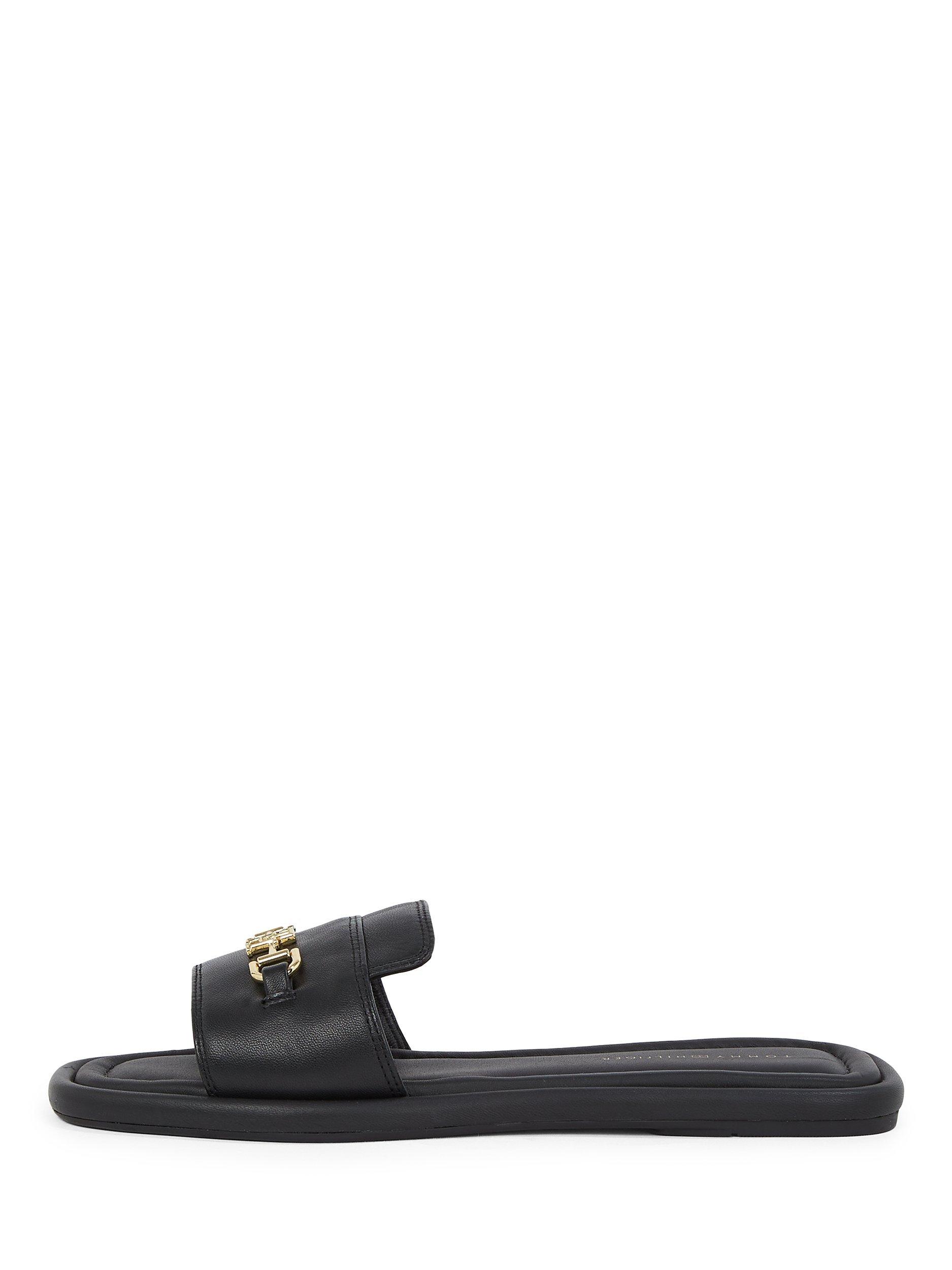 Product image 6 of 6, which shows Tommy Hilfiger Leather Horsebit Mule Sandals, Black, EU36