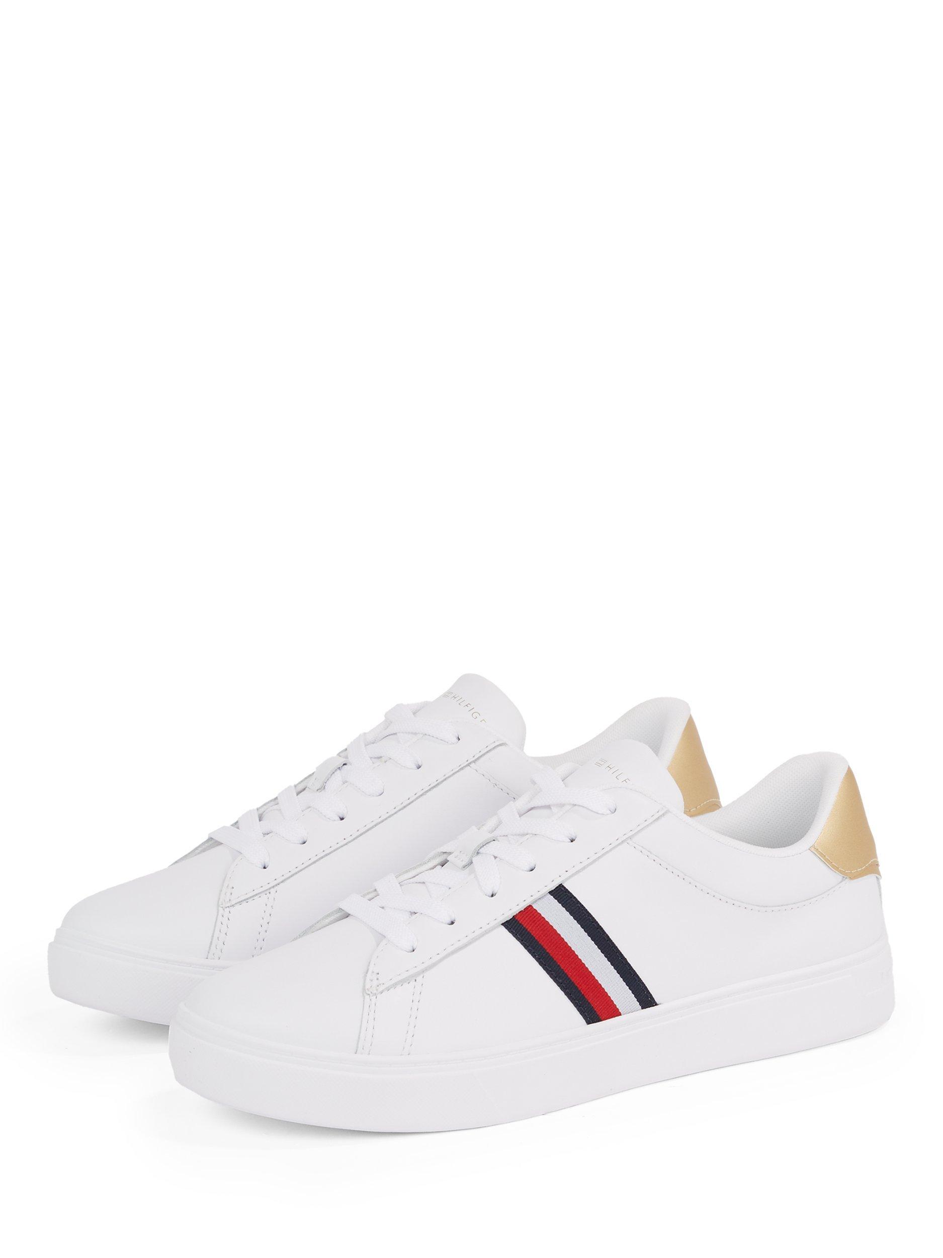 Product image 3 of 6, which shows Tommy Hilfiger Essential Court Lace Up Trainers, White, EU36