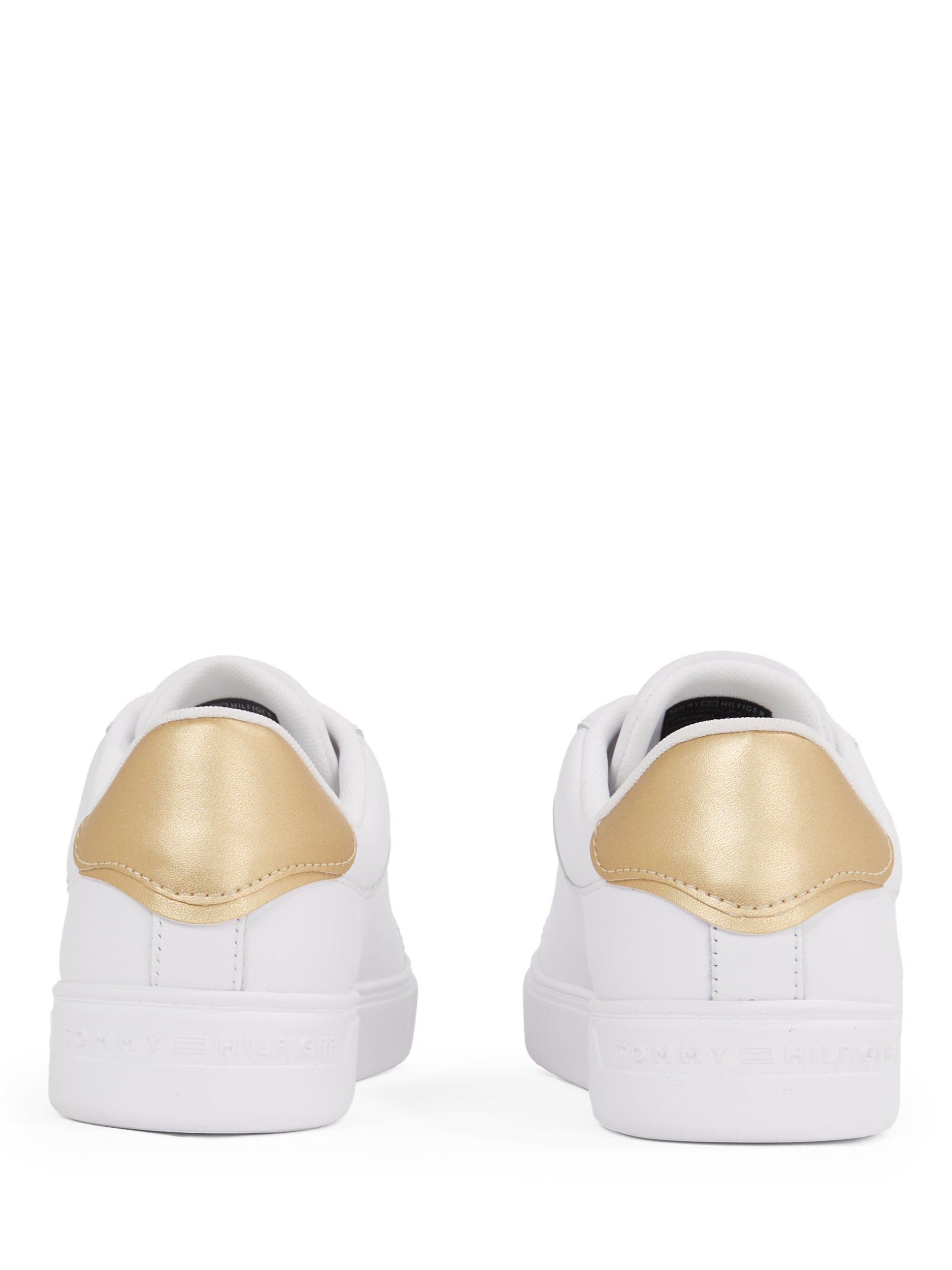 Product image 4 of 6, which shows Tommy Hilfiger Essential Court Lace Up Trainers, White, EU36
