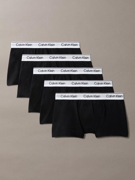 Calvin Klein Kids' Modern Logo Trunks, Pack of 5, Black, Black