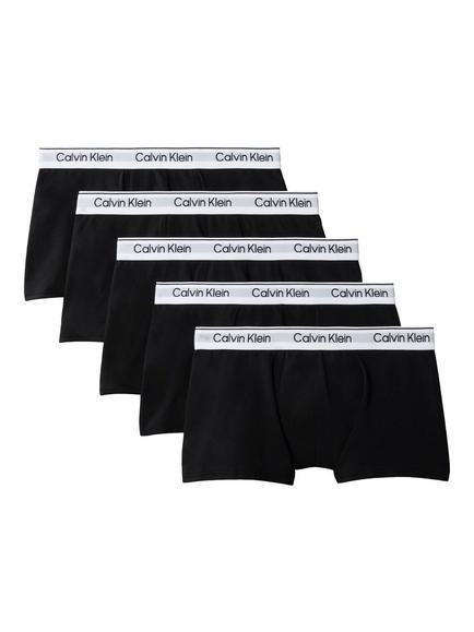 Calvin Klein Kids' Modern Logo Trunks, Pack of 5, Black - view 2, Black