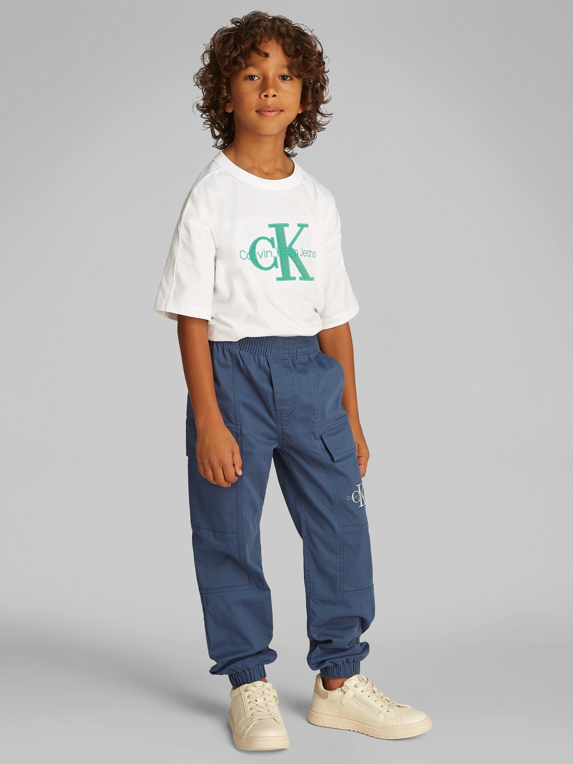 Product image 1 of 6, which shows Calvin Klein Kids' Cargo Trousers, Oceana, 4 years