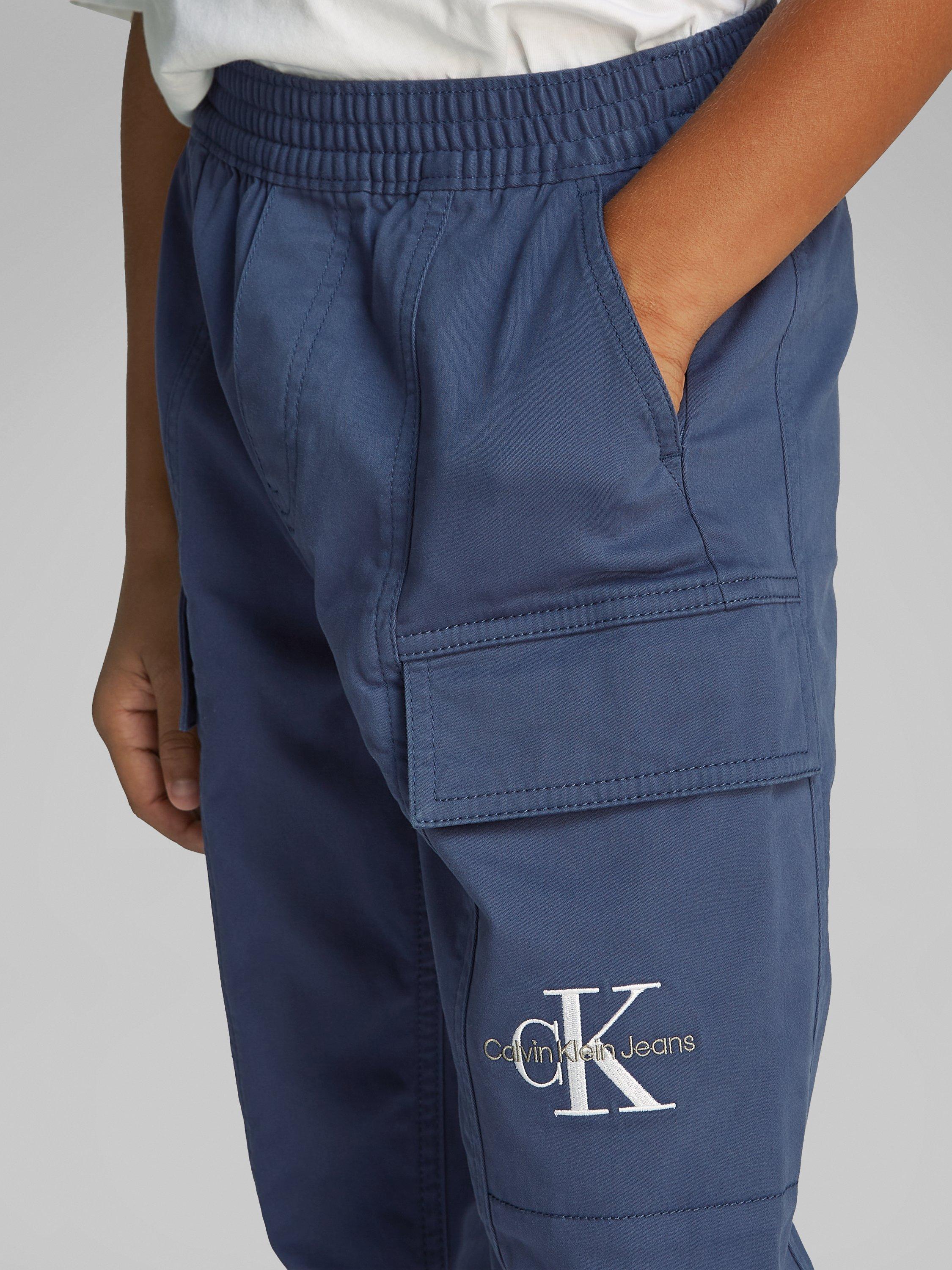 Product image 3 of 6, which shows Calvin Klein Kids' Cargo Trousers, Oceana, 4 years