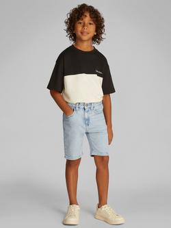 Calvin Klein Kids' Regular Fit Denim Shorts, Clean Sky Blue, Clean Sky Blue