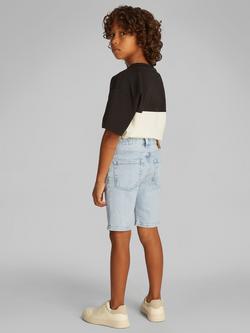 Calvin Klein Kids' Regular Fit Denim Shorts, Clean Sky Blue - view 2, Clean Sky Blue