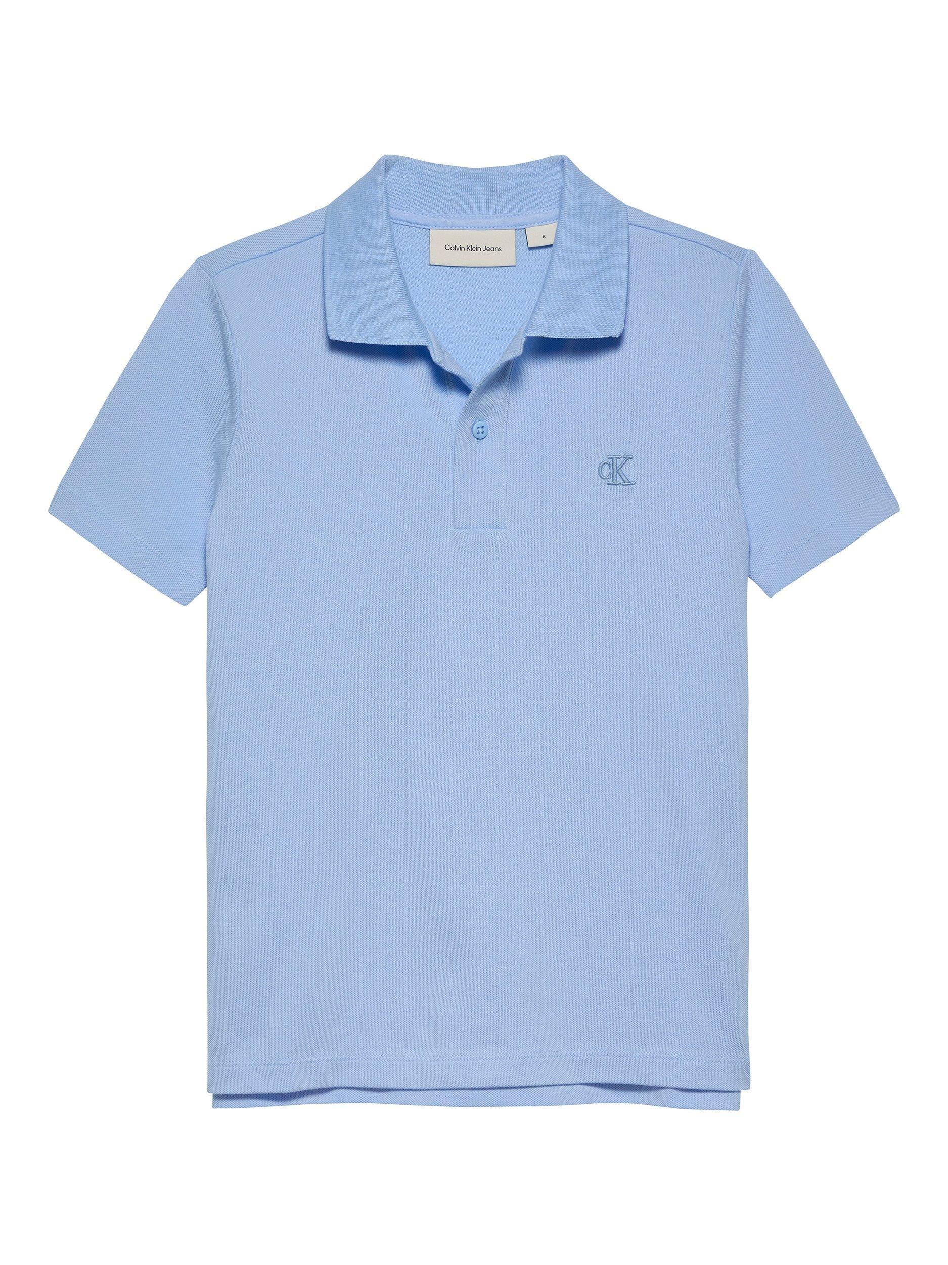 Product image 5 of 5, which shows Calvin Klein Kids' Cotton Logo Polo Shirt, Blue Bell, 4 years