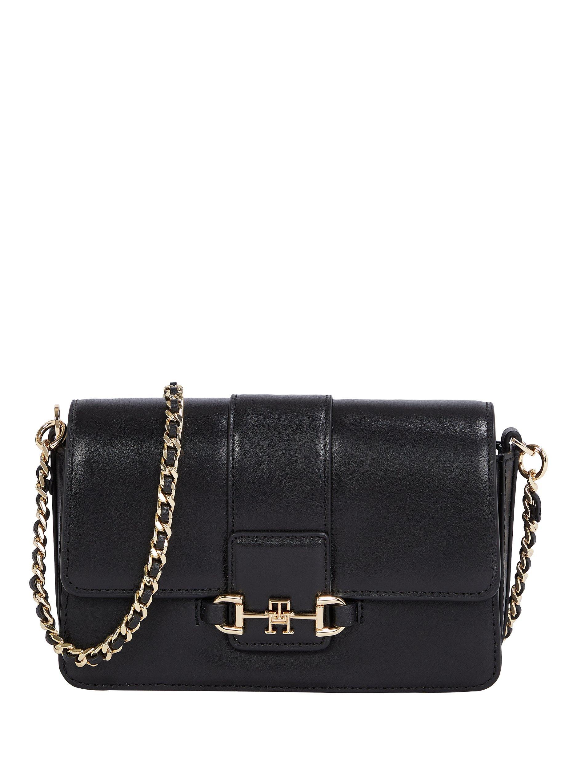Tommy Hilfiger Heritage Leather Crossbody Bag, Black