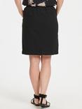 KAFFE Naya Plain Cotton Skirt, Black