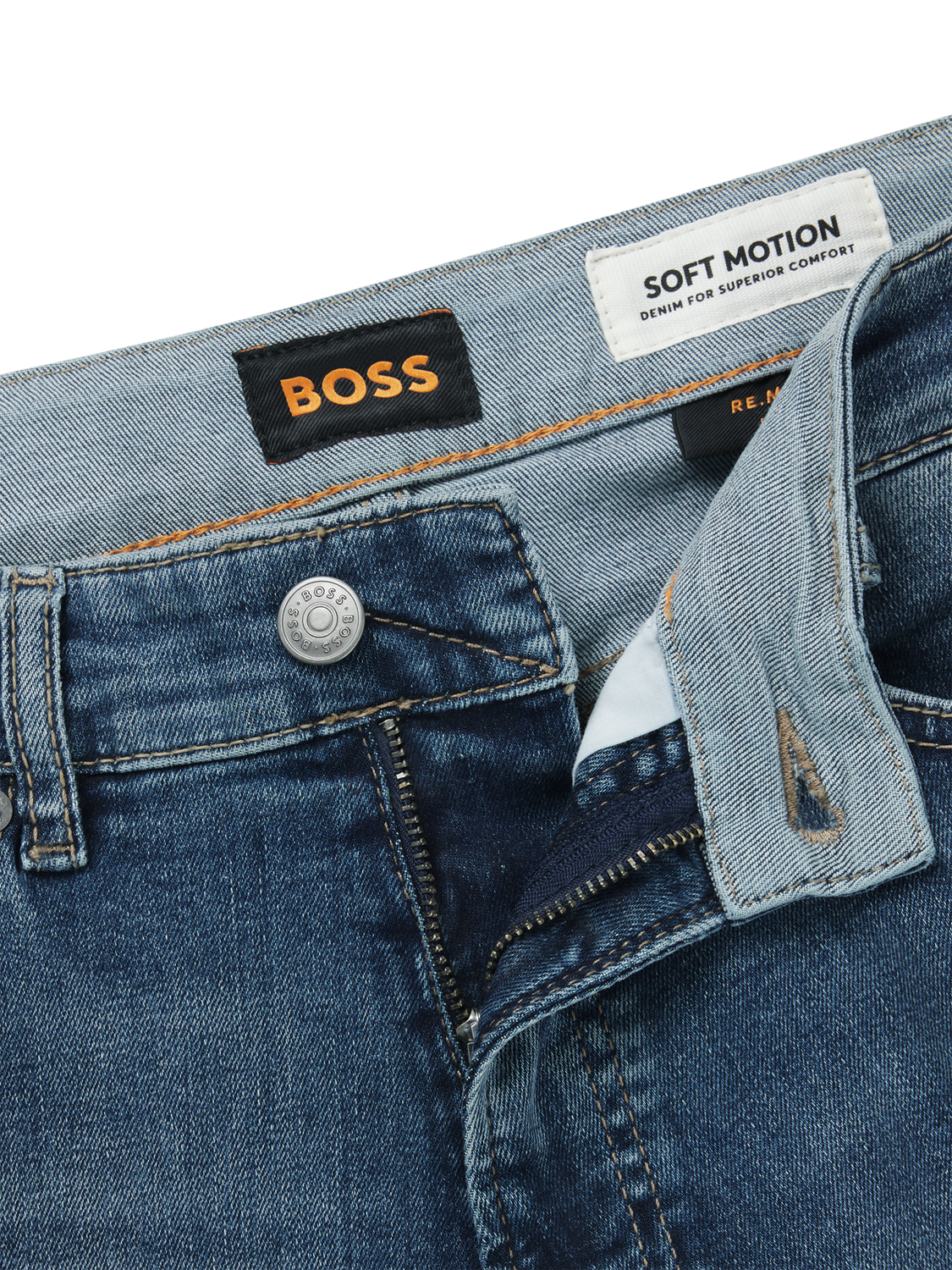 Product image 5 of 6, which shows BOSS Regular Fit Jeans, Blue, 40L