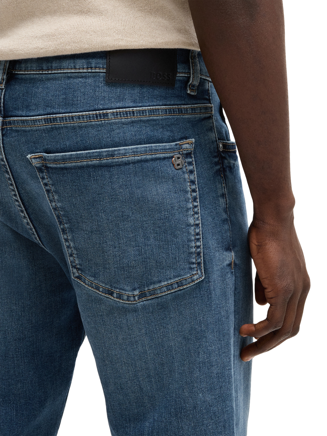 Product image 6 of 6, which shows BOSS Regular Fit Jeans, Blue, 40L