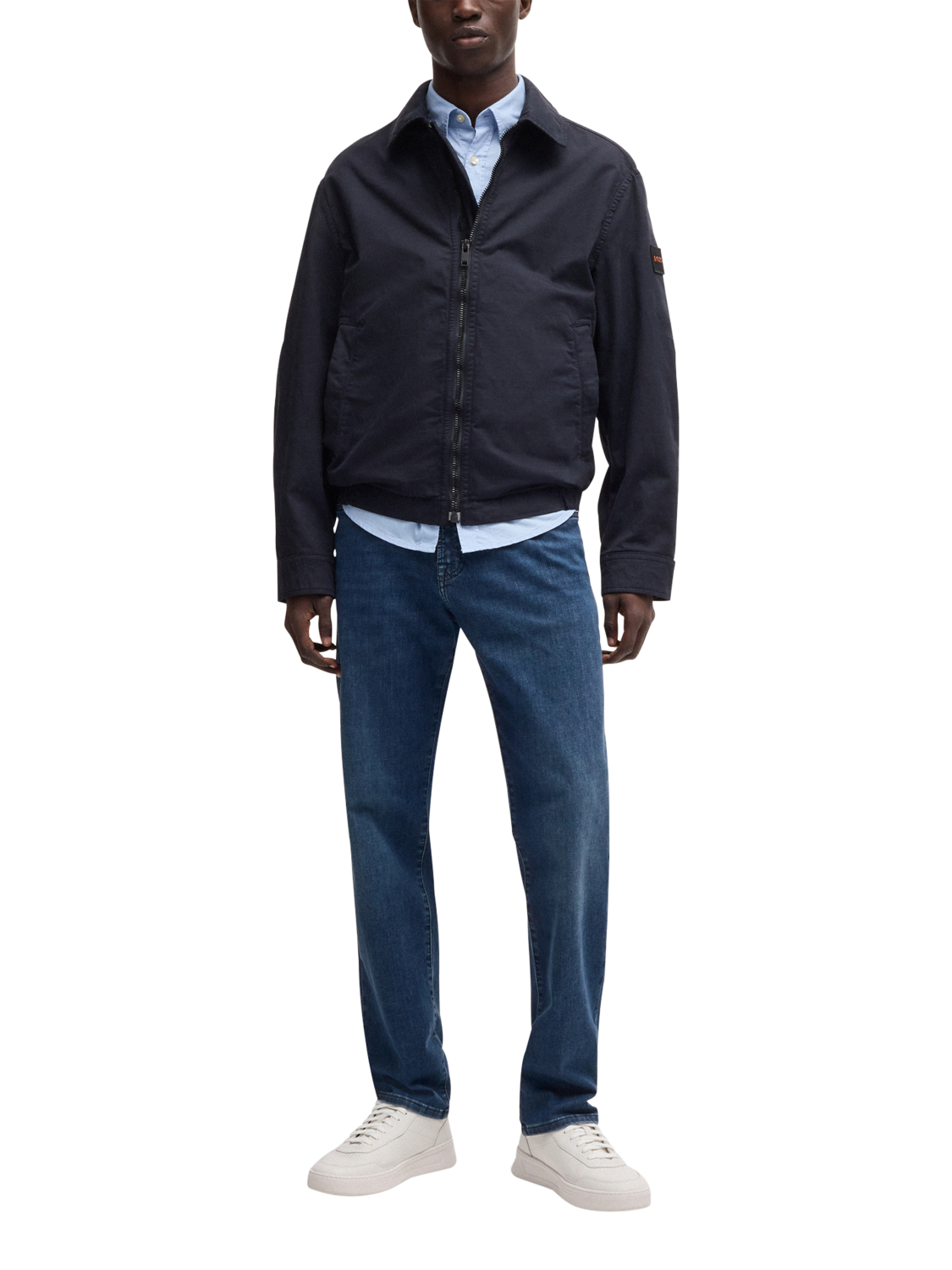 Product image 3 of 6, which shows BOSS Regular Fit Jeans, Navy, 30R