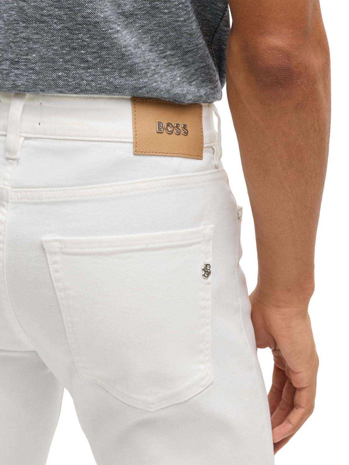 Product image 6 of 6, which shows BOSS Slim Fit Jeans, White, 32R