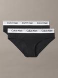 Calvin Klein Kids' Modern Cotton Bikini Knickers, Pack of 2, Black