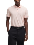 BOSS Organic Cotton Regular Fit Polo Shirt, Light Pink
