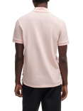 BOSS Organic Cotton Regular Fit Polo Shirt, Light Pink