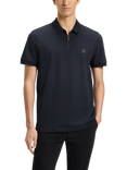 HUGO BOSS BOSS Half Zip Cotton Blend Polo Shirt