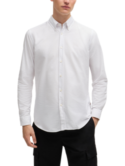 BOSS Cotton Regular Fit Shirt, White