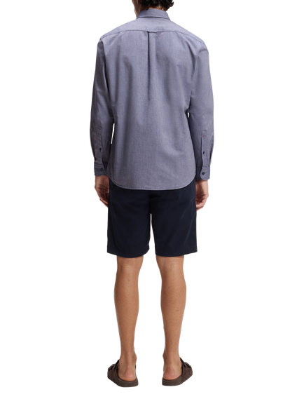 BOSS Cotton Regular Fit Shirt - view 2, Navy