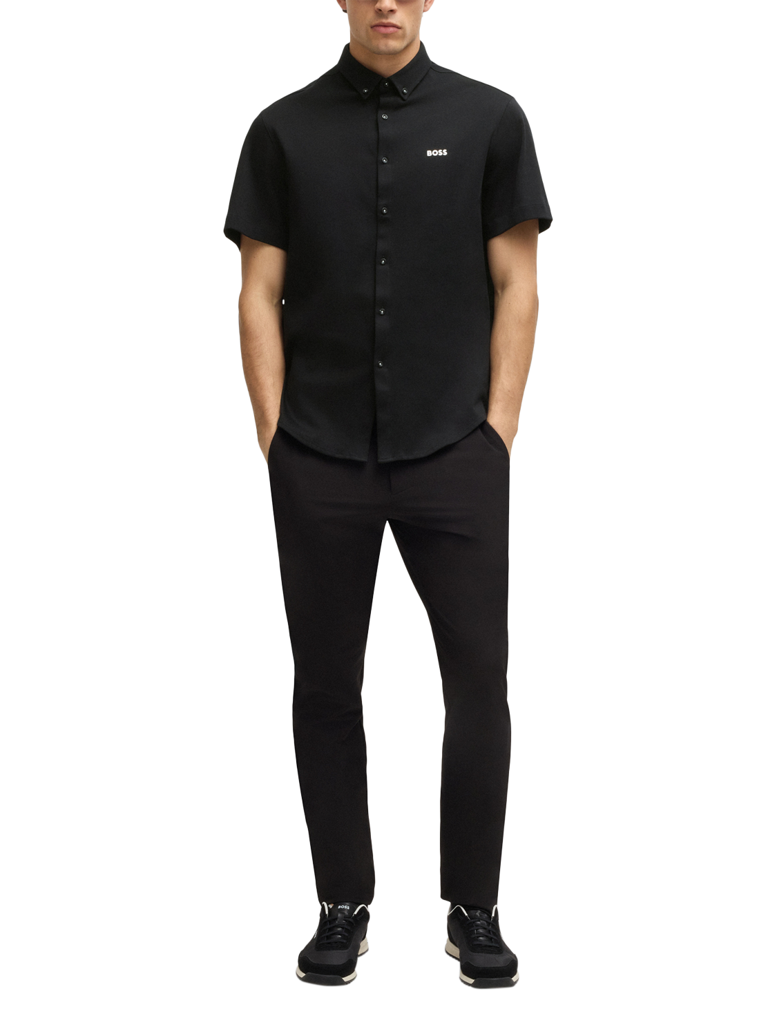 Product image 3 of 6, which shows HUGO BOSS BOSS Jersey Shirt, Black, L