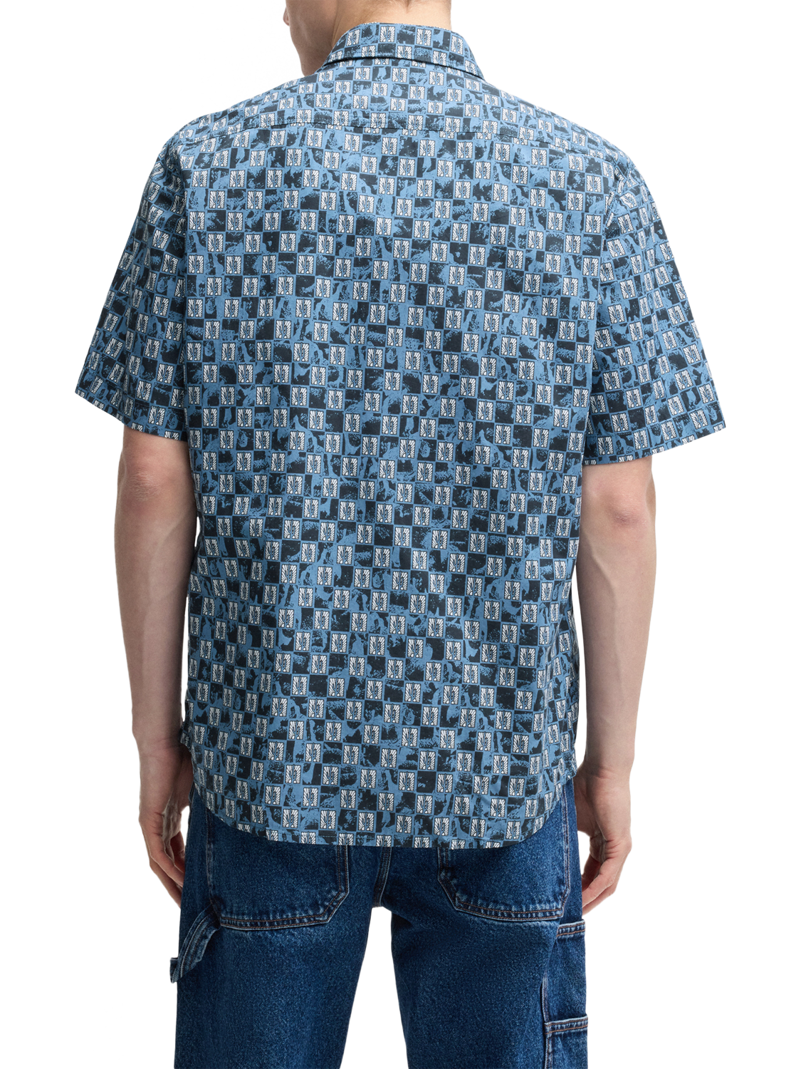 Product image 2 of 6, which shows HUGO BOSS BOSS Printed Cotton Shirt, Blue/Multi, M