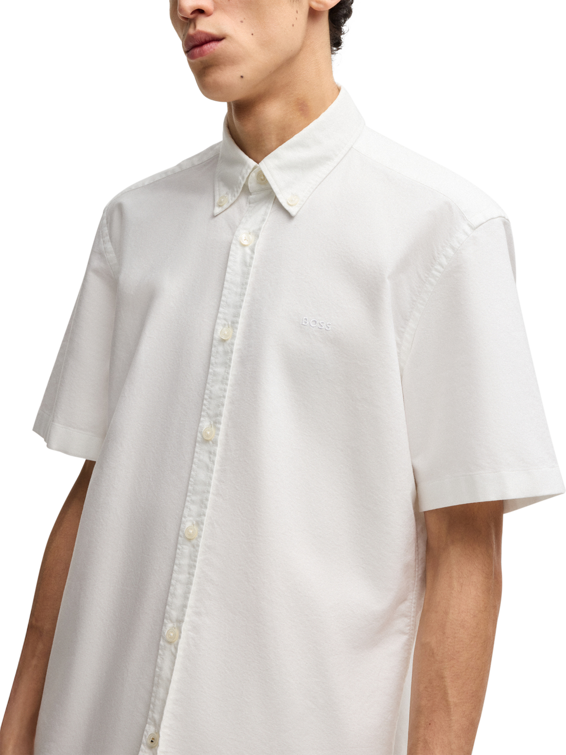 Product image 6 of 6, which shows BOSS Cotton Regular Fit Shirt, White, L