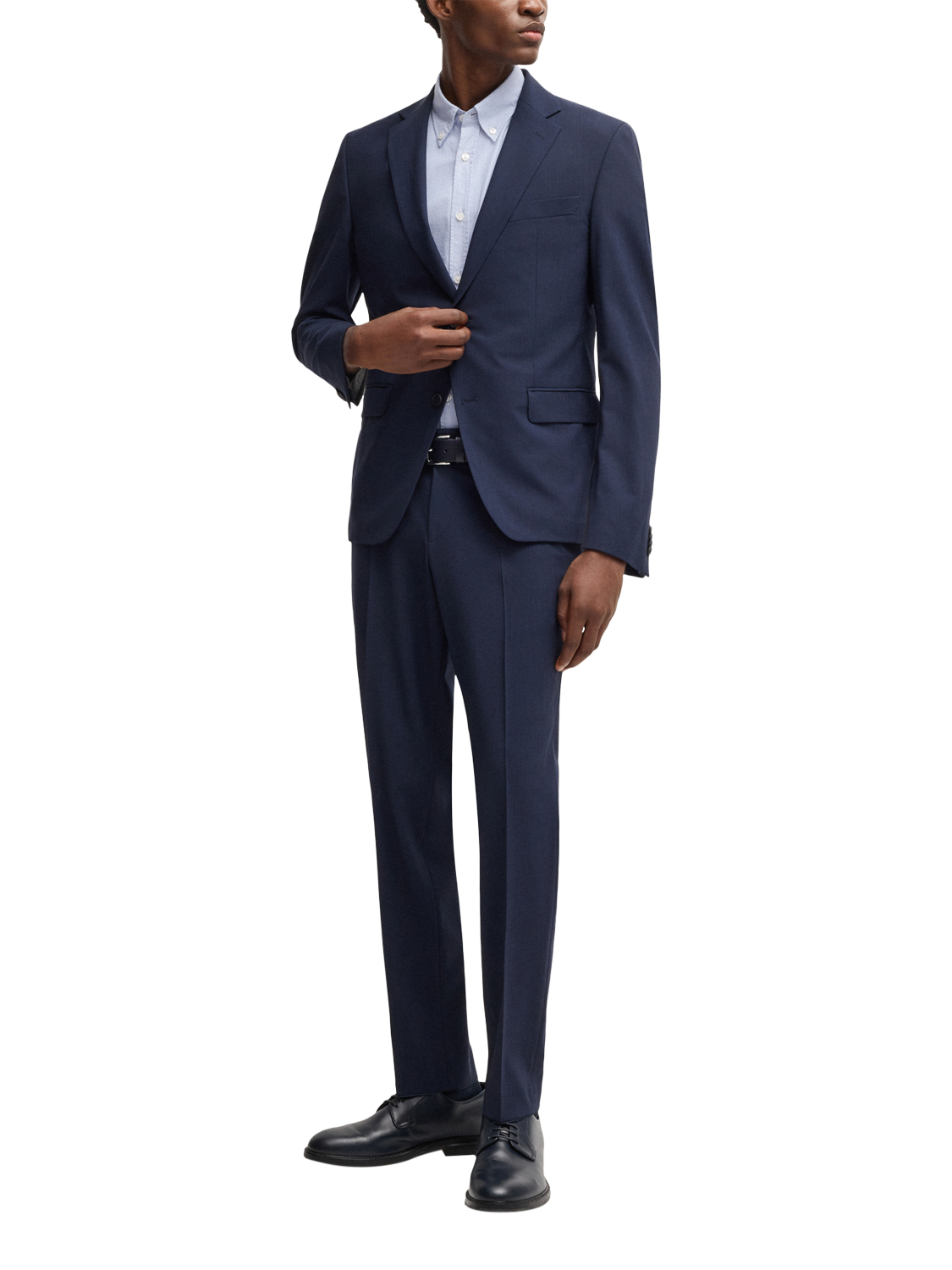 Product image 3 of 6, which shows BOSS Cotton Regular Fit Logo Shirt, Light Pastel Blue, L