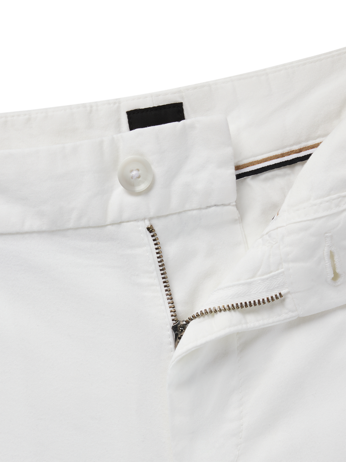Product image 5 of 6, which shows BOSS Slim Fit Chino Shorts, White, 32R
