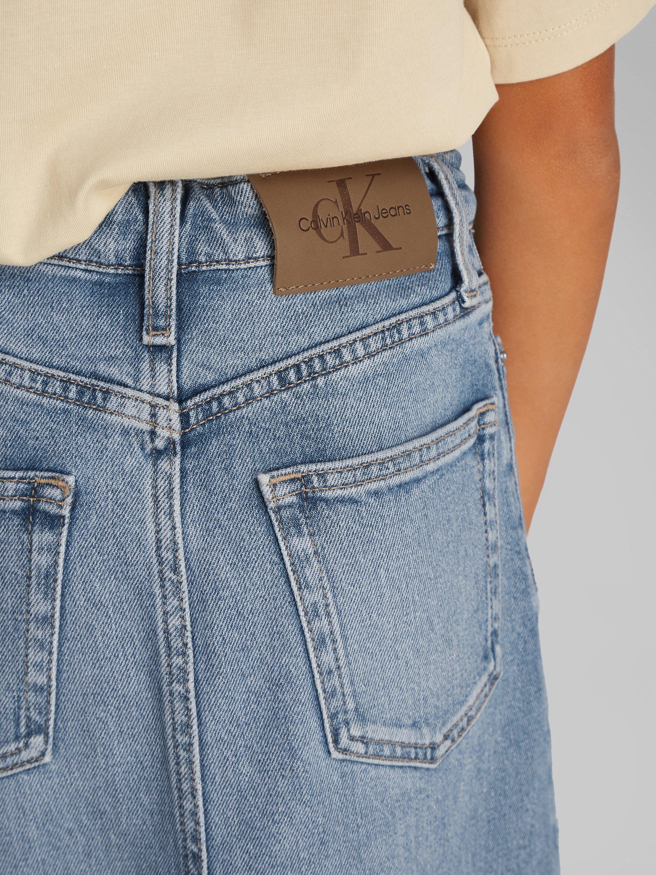 Product image 3 of 6, which shows Calvin Klein Girl's Denim Maxi Skirt, Cloudy Blue, 8 years