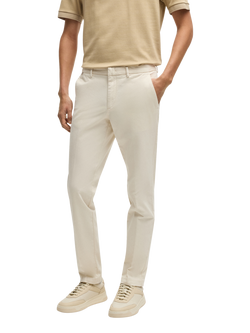 BOSS Cotton Blend Slim Fit Chinos, Open White, Open White