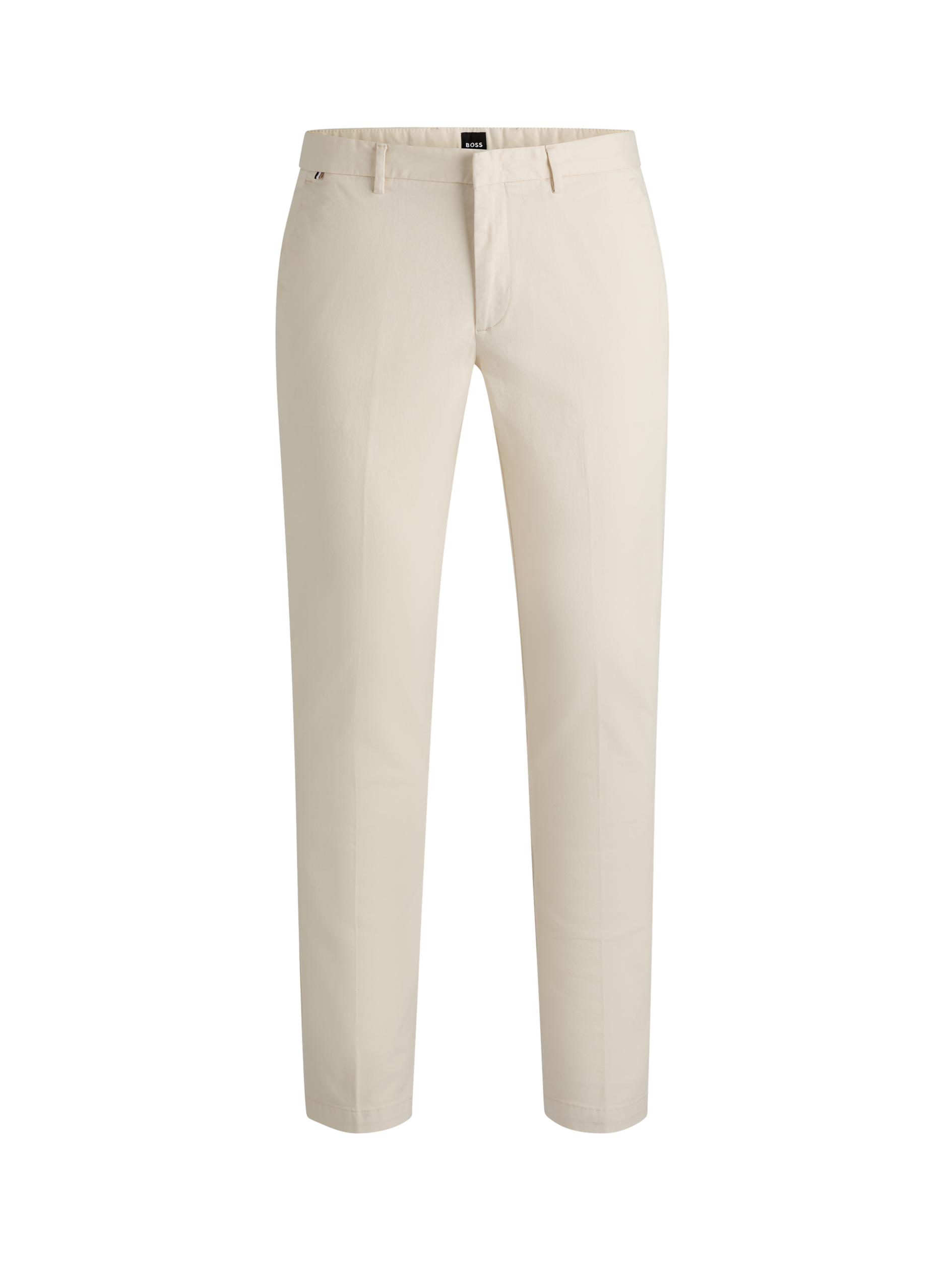 Product image 4 of 6, which shows BOSS Cotton Blend Slim Fit Chinos, Open White, 30R