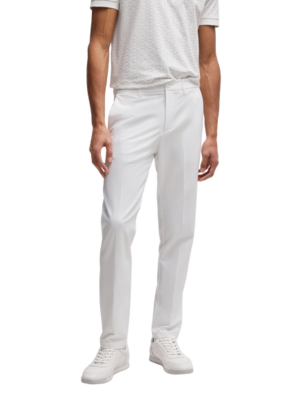 BOSS Slim Fit Chinos, White, White