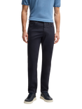 HUGO BOSS BOSS Maine Regular Fit Cotton Twill Trousers, Dark Blue