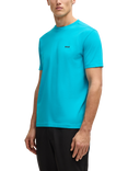 BOSS Cotton Blend Regular Fit Short Sleeve Logo T-Shirt, Light Blue