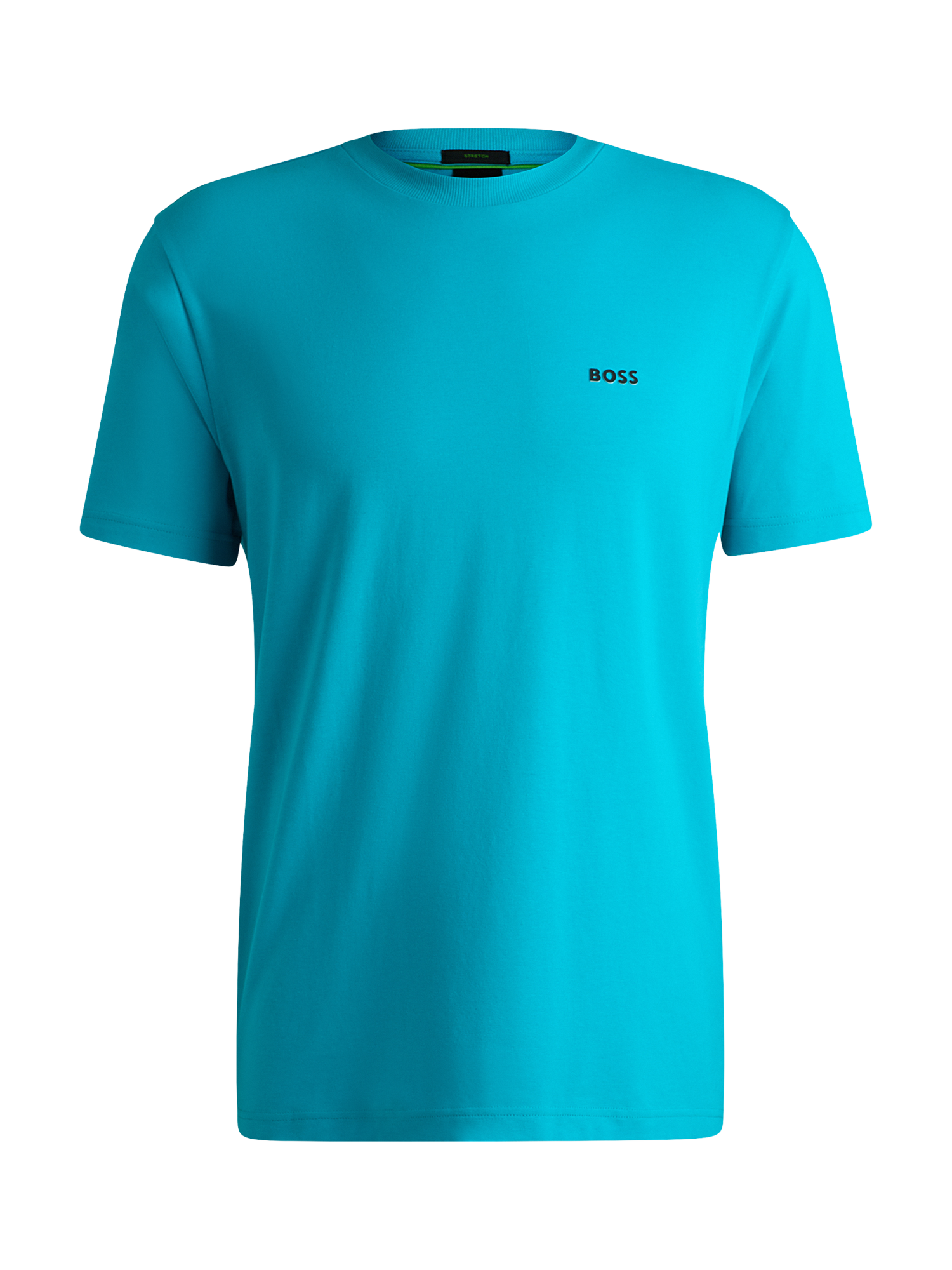 Product image 4 of 5, which shows BOSS Cotton Blend Regular Fit Short Sleeve Logo T-Shirt, Light Blue, L