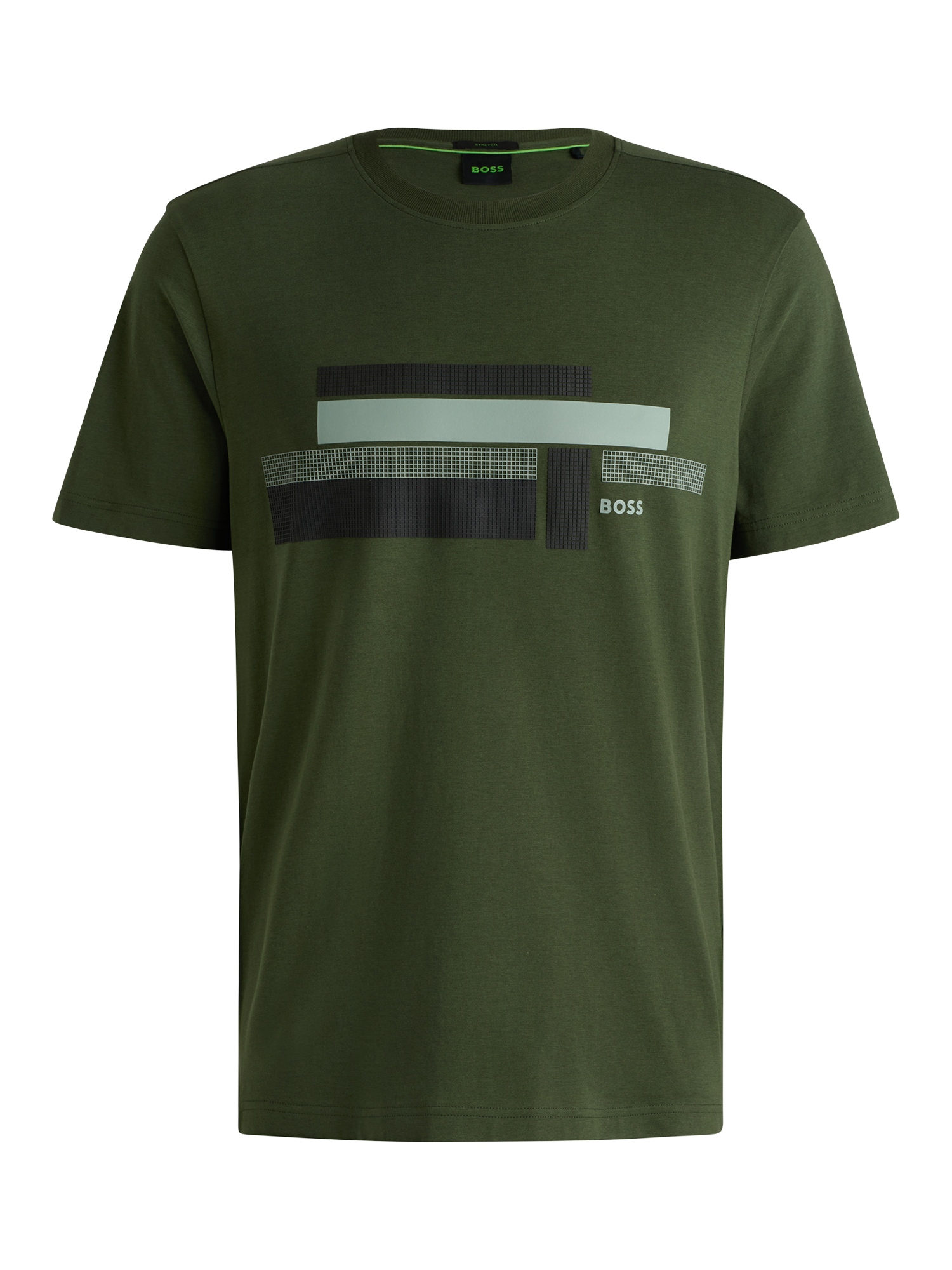 Product image 4 of 5, which shows BOSS Graphic Print Cotton Blend T-Shirt, Green/Multi, L