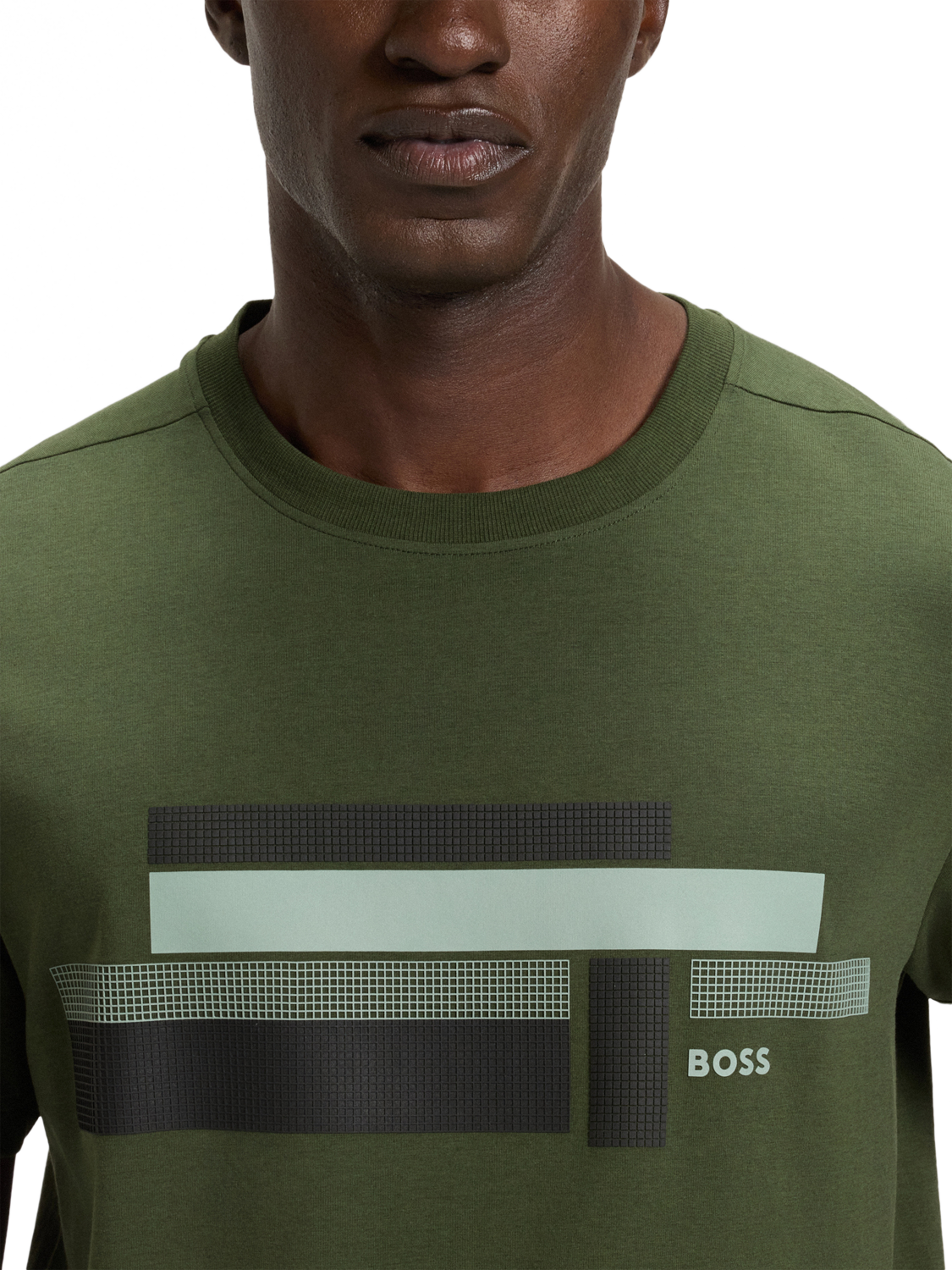 Product image 5 of 5, which shows BOSS Graphic Print Cotton Blend T-Shirt, Green/Multi, L