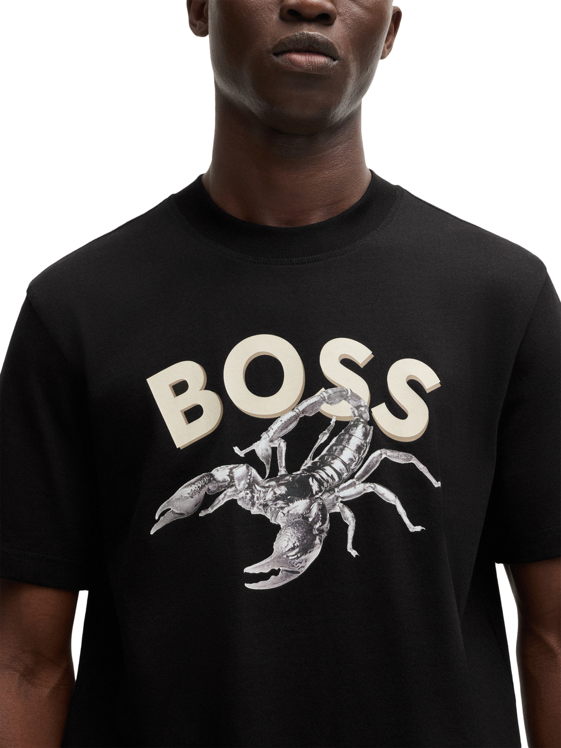 Product image 5 of 5, which shows BOSS Scorpion Logo Cotton Regular Fit Crew Neck T-Shirt, Black, L