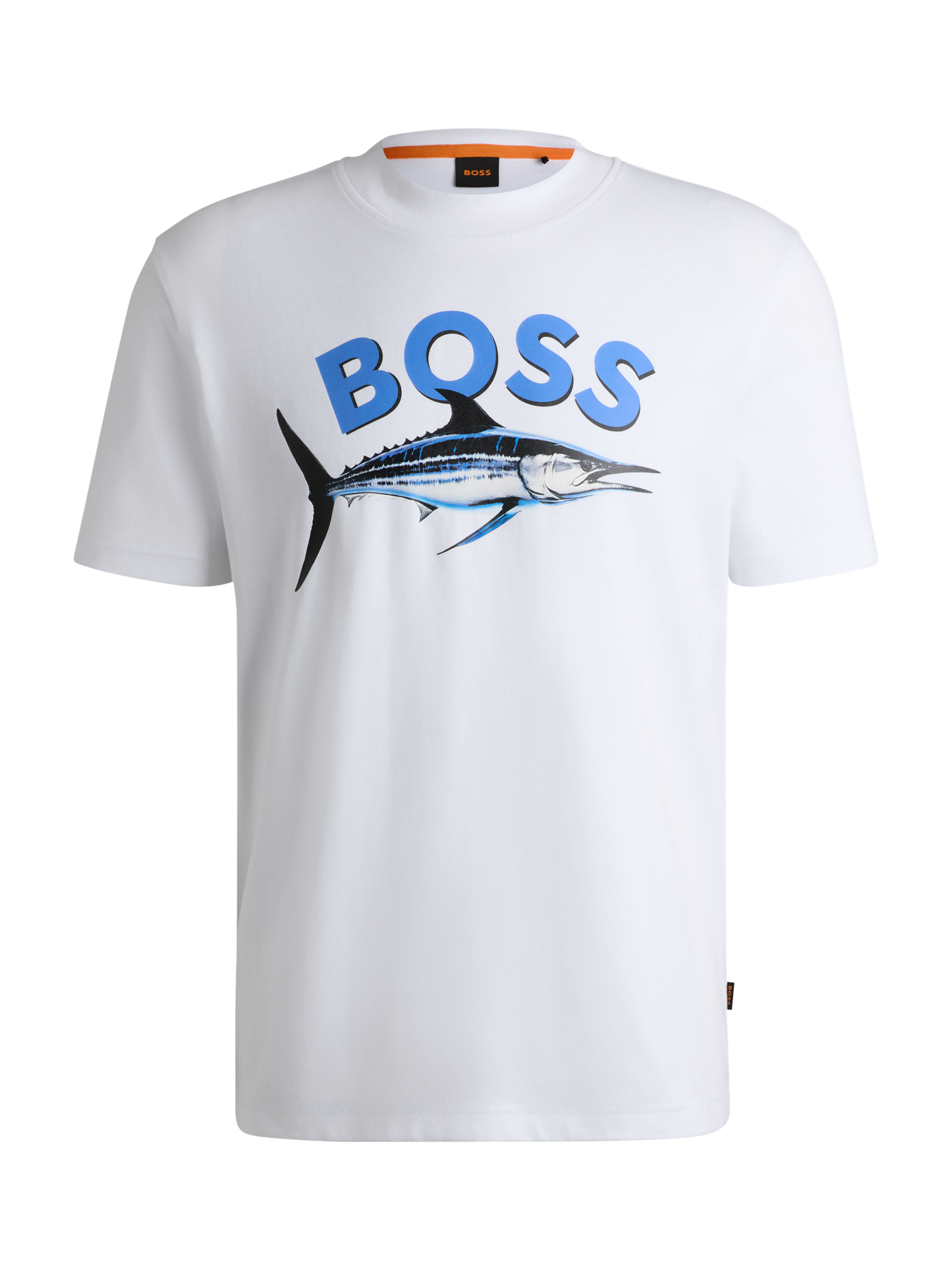 Product image 4 of 5, which shows BOSS Cotton Regular Fit T-Shirt, Natural, L