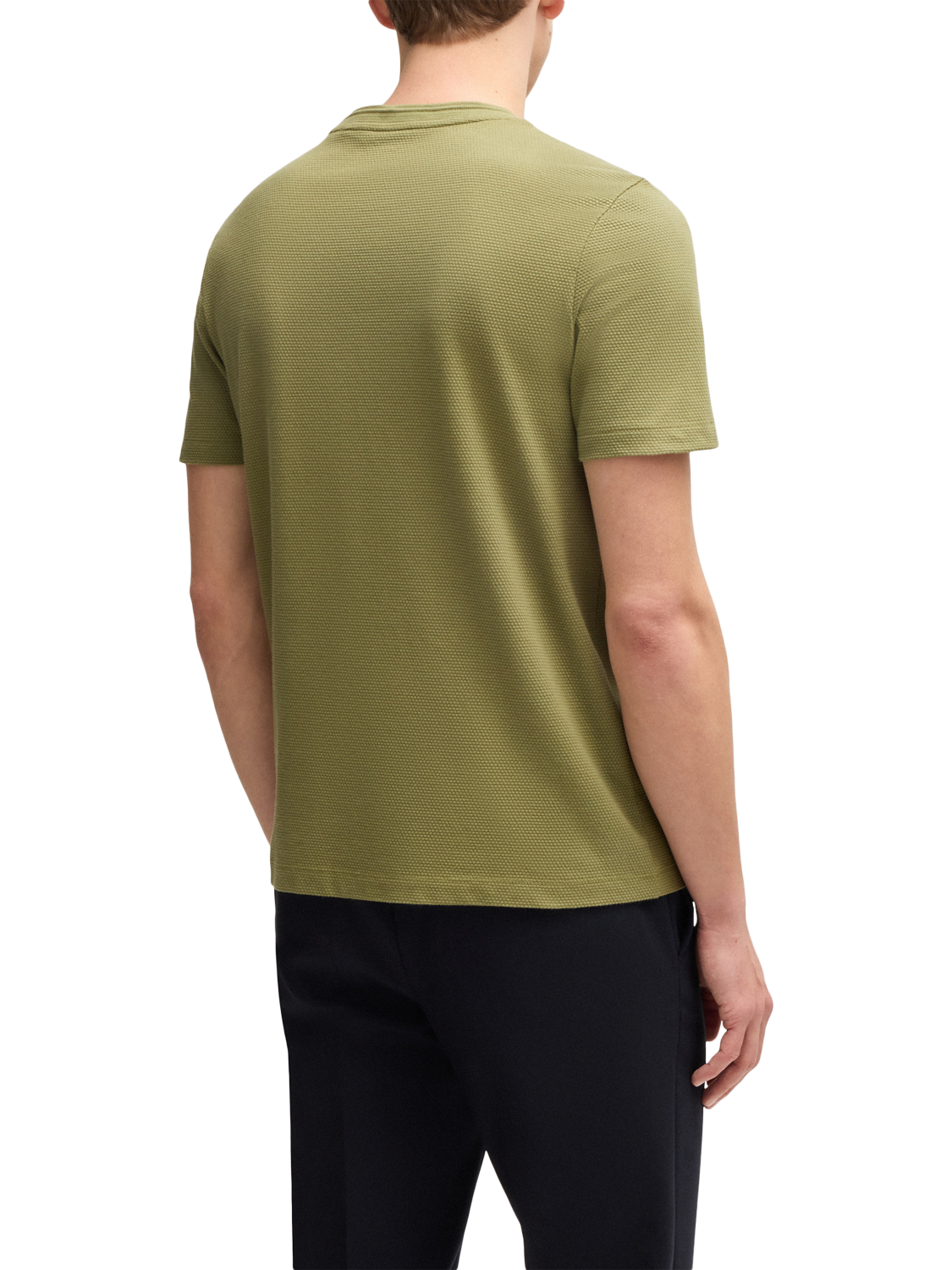 Product image 2 of 5, which shows BOSS Cotton Blend Regular Fit Short Sleeve T-Shirt, Mid Green, XL