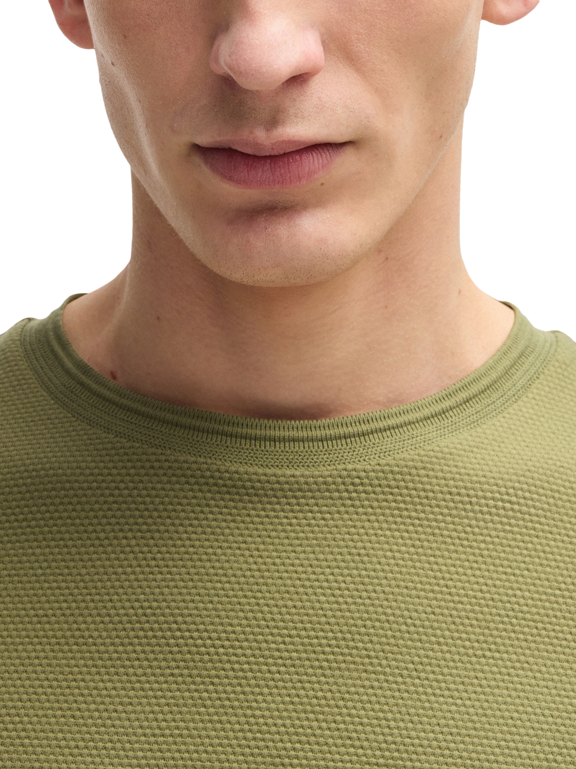 Product image 5 of 5, which shows BOSS Cotton Blend Regular Fit Short Sleeve T-Shirt, Mid Green, XL