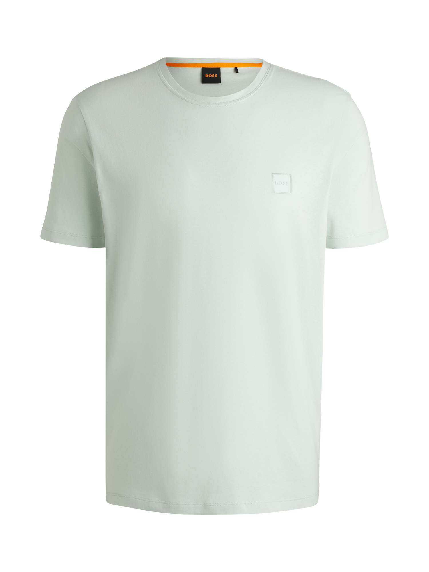 Product image 4 of 5, which shows BOSS Logo Patch Cotton T-Shirt, Blue, M