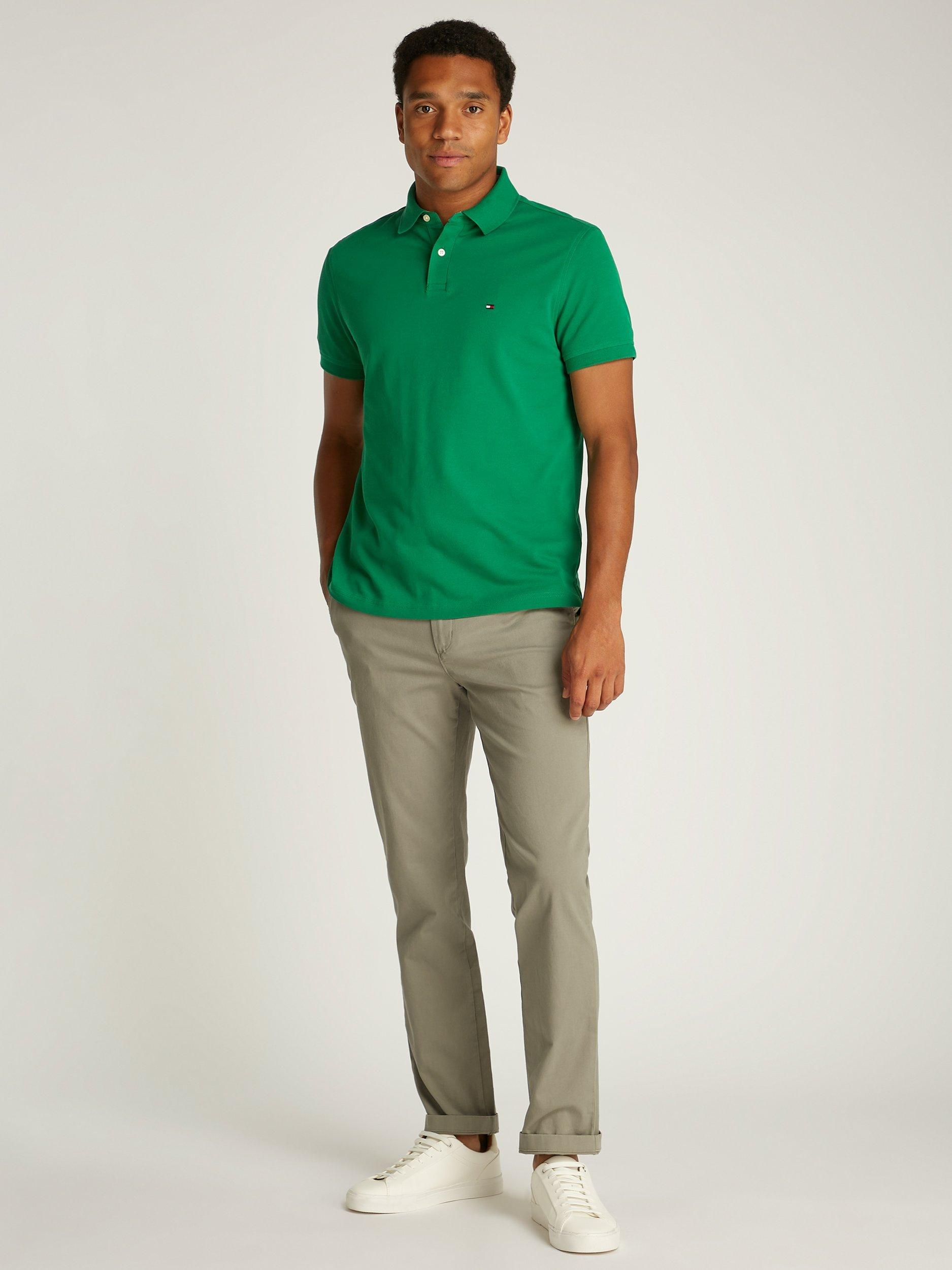 Product image 2 of 8, which shows Tommy Hilfiger 1985 Regular Fit Polo Shirt, Nouveau Green, L